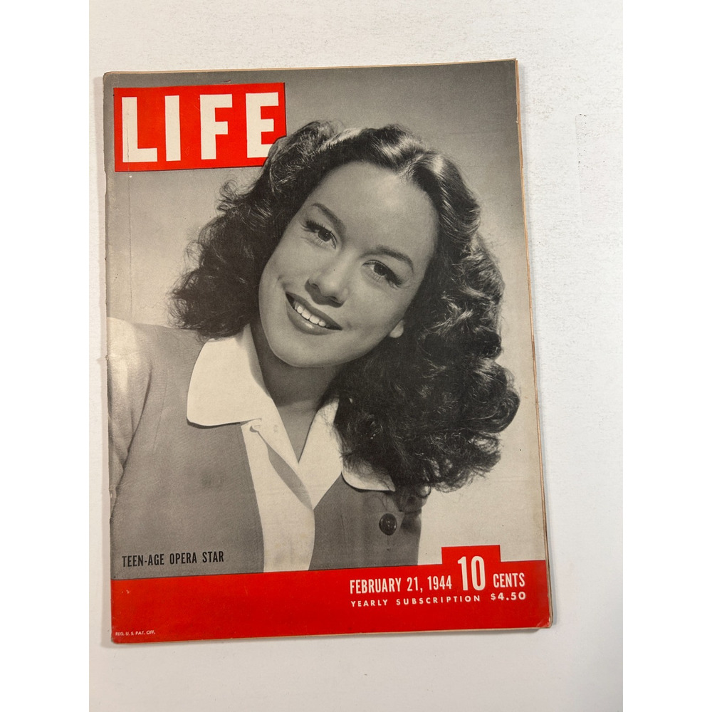 LIFE MAGAZINE February 21 1944 WWII Field Hospital Munsel Hayworth Kelly Vintage